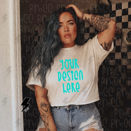 Mock Up | White T-shirt | Cropped