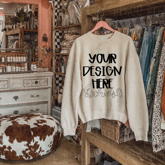 Mock Up | Ivory Sweatshirt