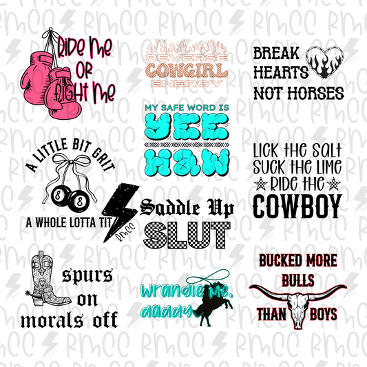Dirty Cowgirl Collection | 10 Files | PNG