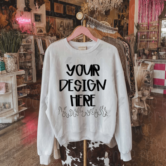 Mock Up | White Sweatshirt