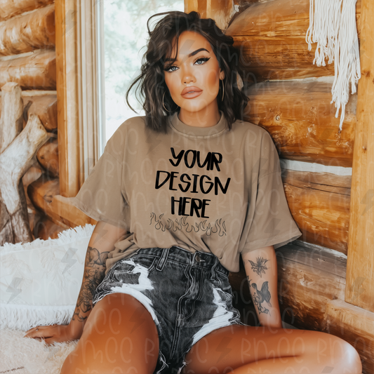 Mock Up | Khaki T-shirt