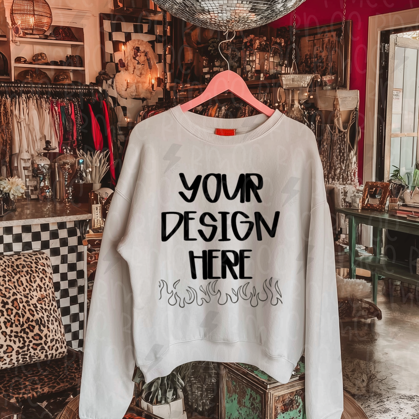 Mock Up | White Sweatshirt