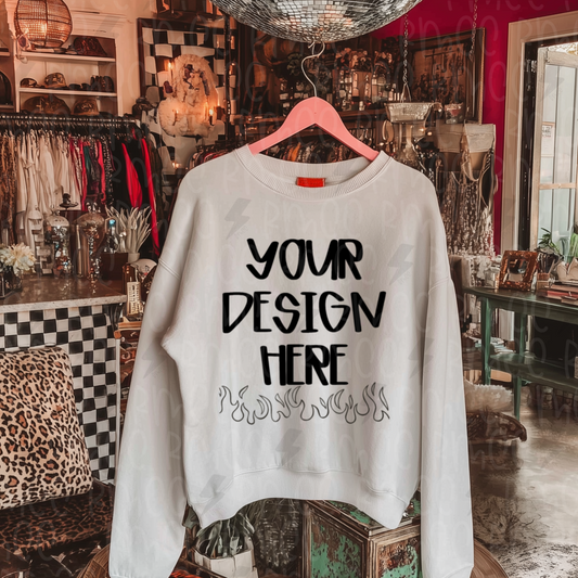 Mock Up | White Sweatshirt