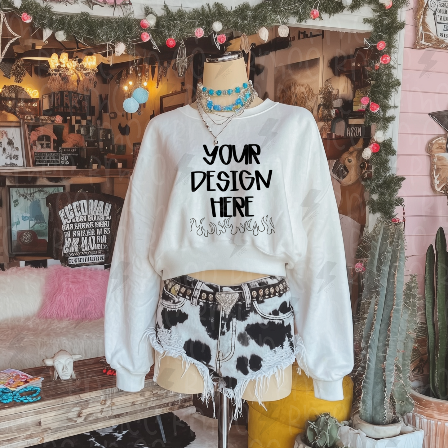 Mock Up | White Sweatshirt