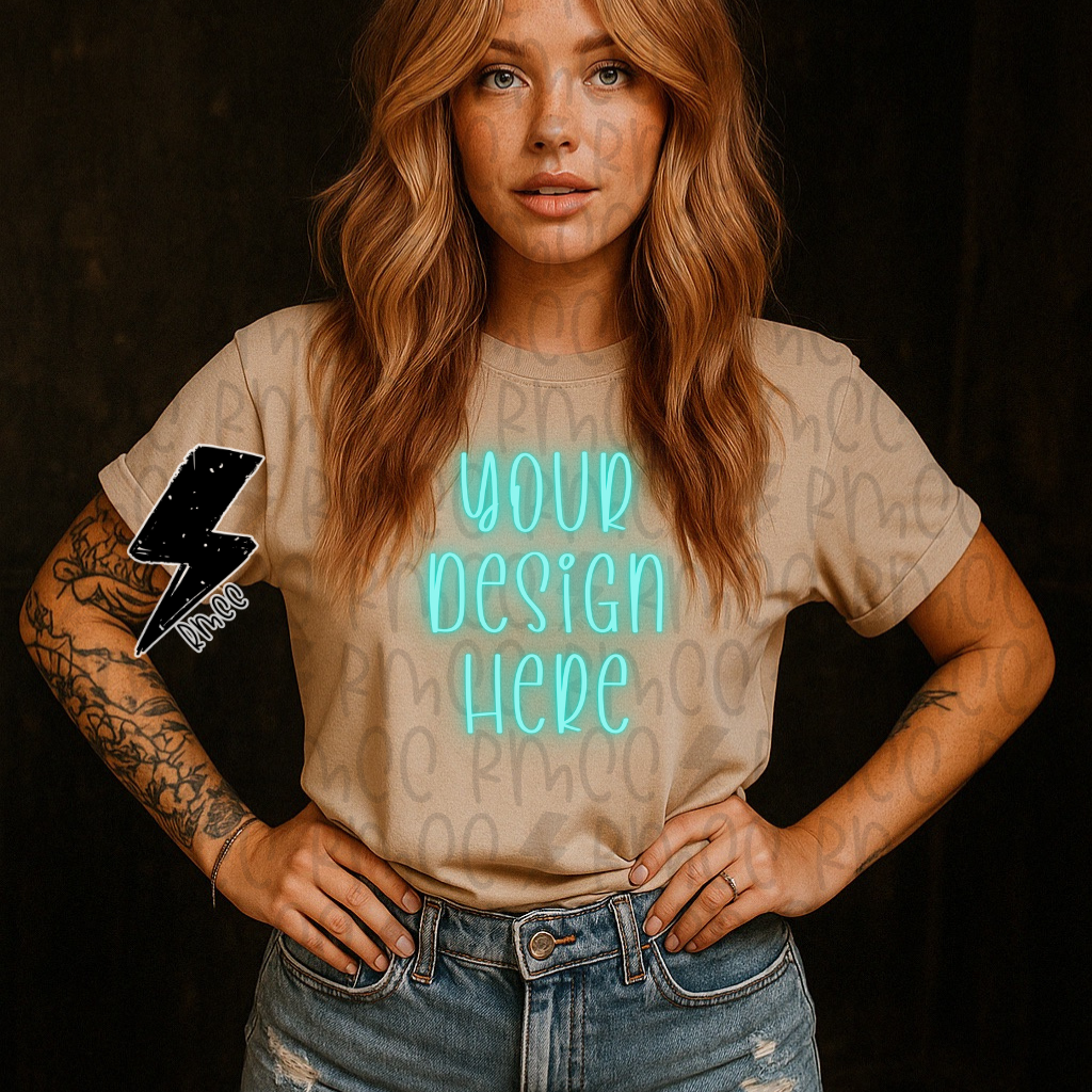 Mock Up | Ivory or Sand T-shirt