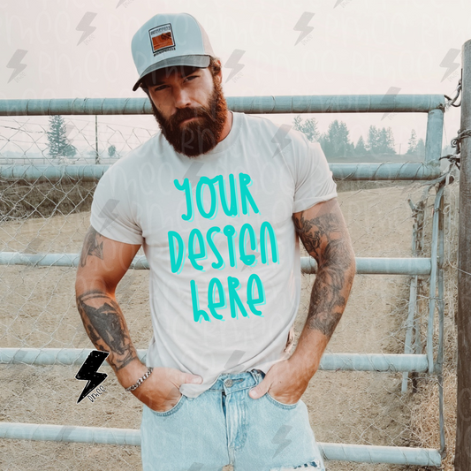 Mock Up | White T-shirt | Mens