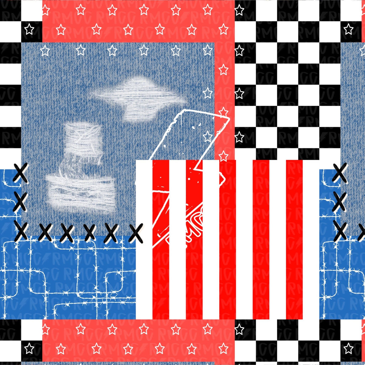 american chaos collab SEAMLESS | LJD x RDD x RMCC