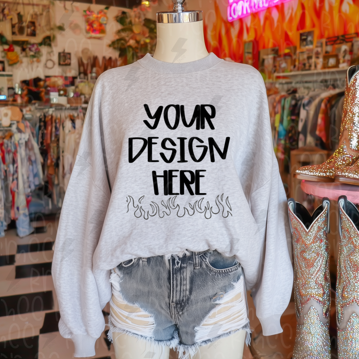 Mock Up | Gray Sweatshirt