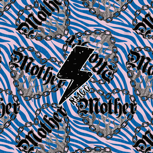 Purple Zebra Mother | Seamless PNG