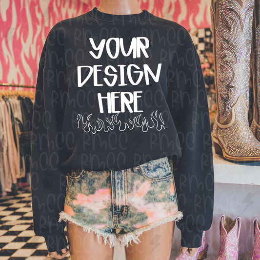 Mock Up | Black Sweatshirt