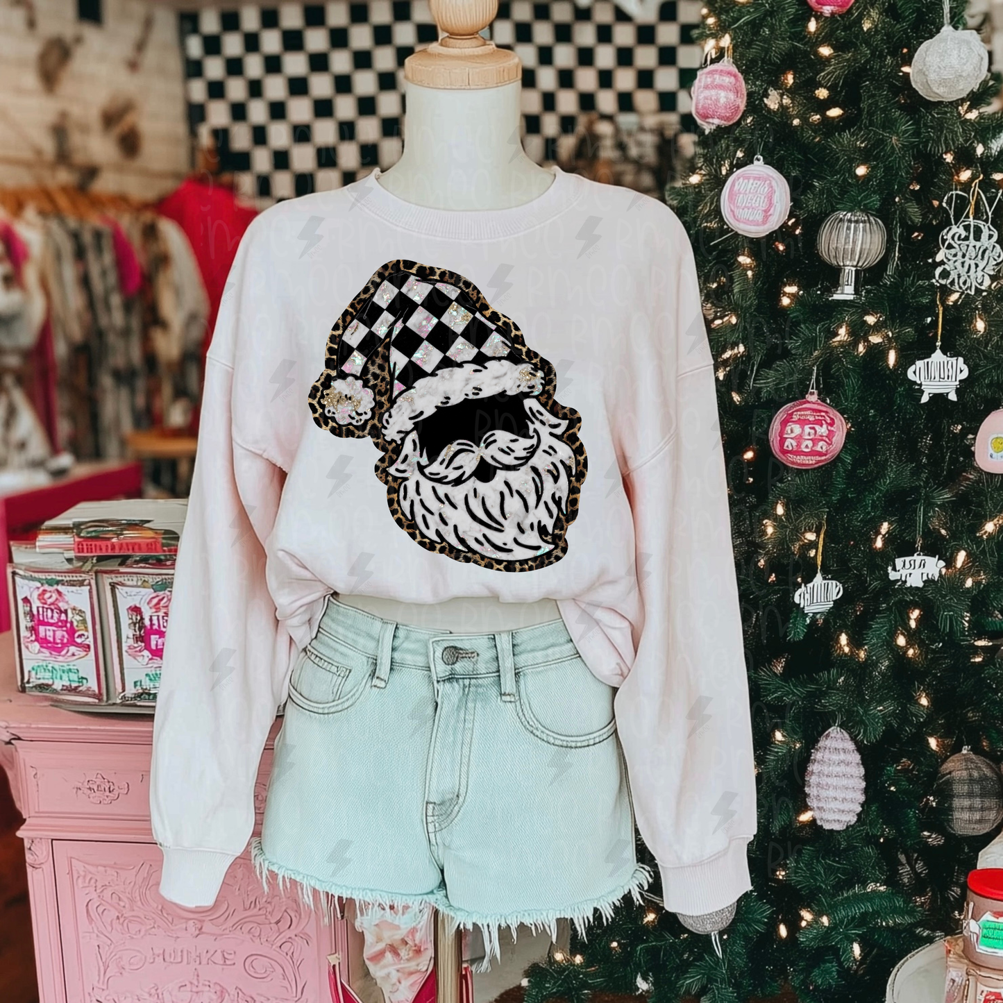 Checkered Claus | Christmas | PNG