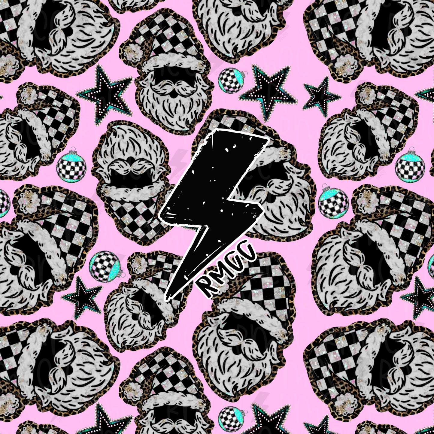 Checkered Claus | Christmas | Seamless PNG