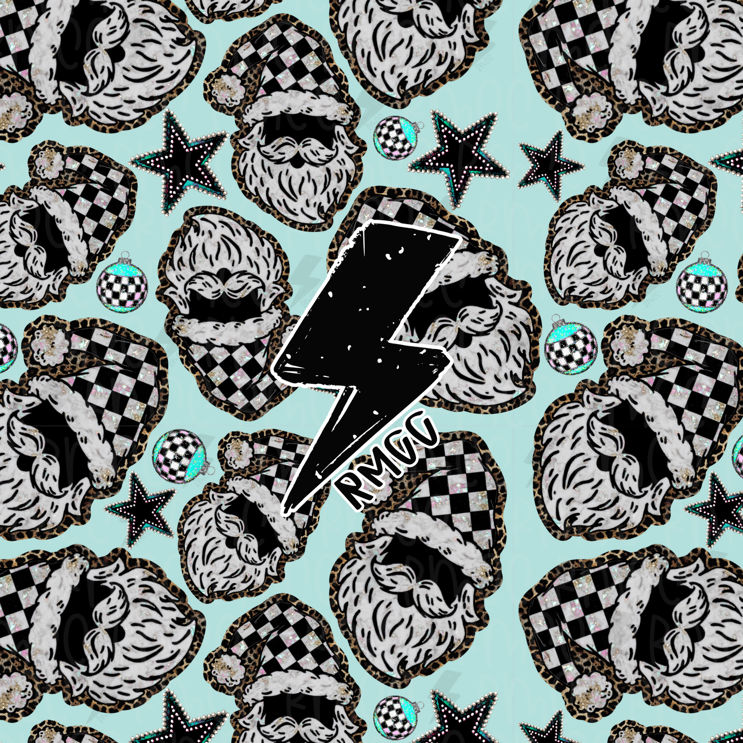 Checkered Claus | Christmas | Seamless PNG