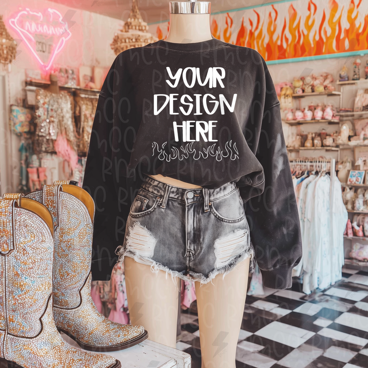 Mock Up | Black Sweatshirt