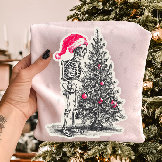 Skelly with tree | PNG | Christmas