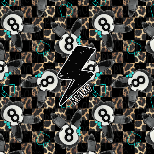 8 ball bunny | Seamless PNG