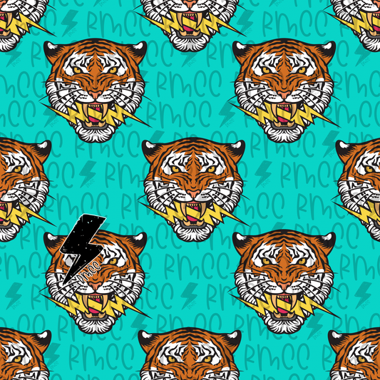 Tiger Turquoise | Seamless PNG