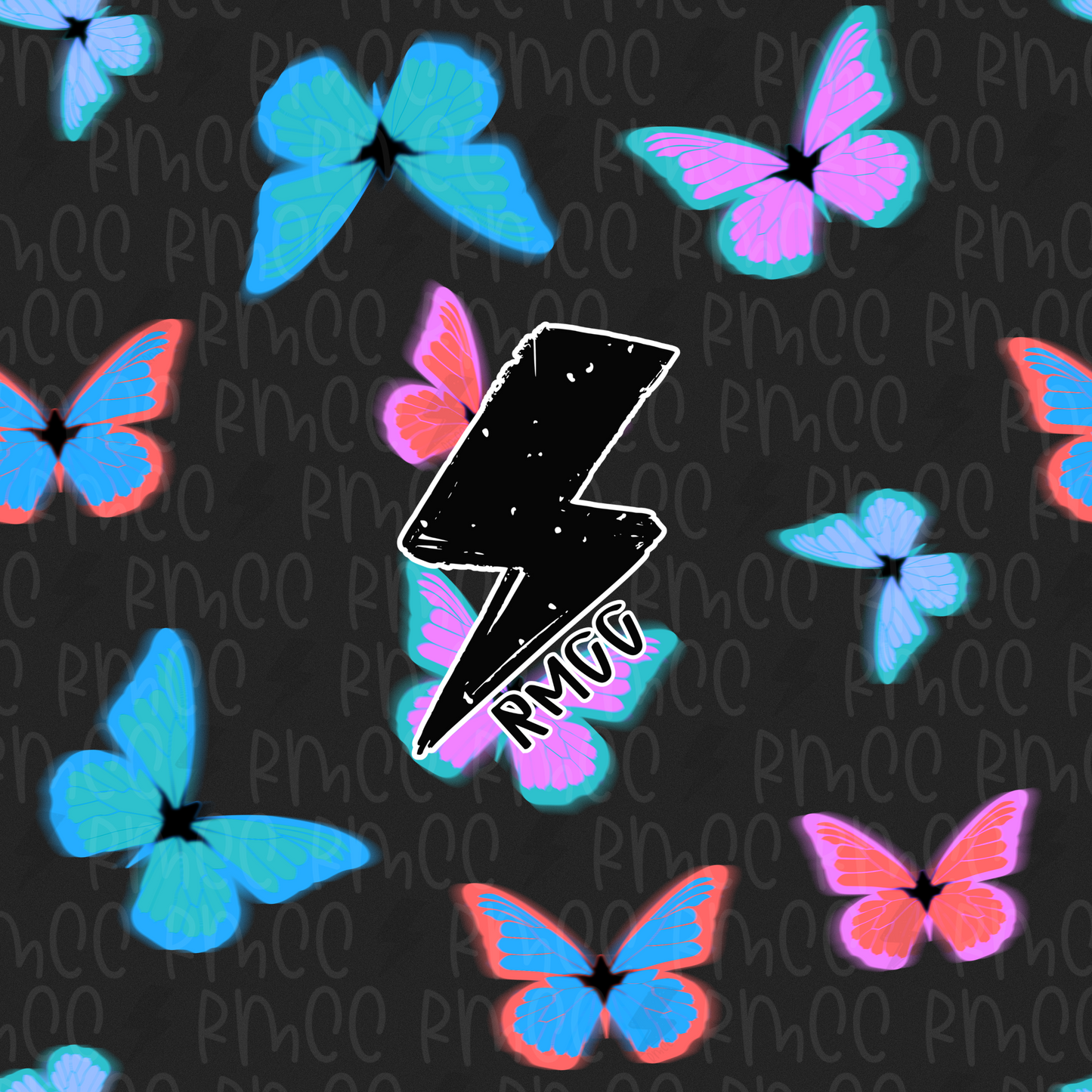 Trippy butterfly - 9 colorways | Seamless PNG