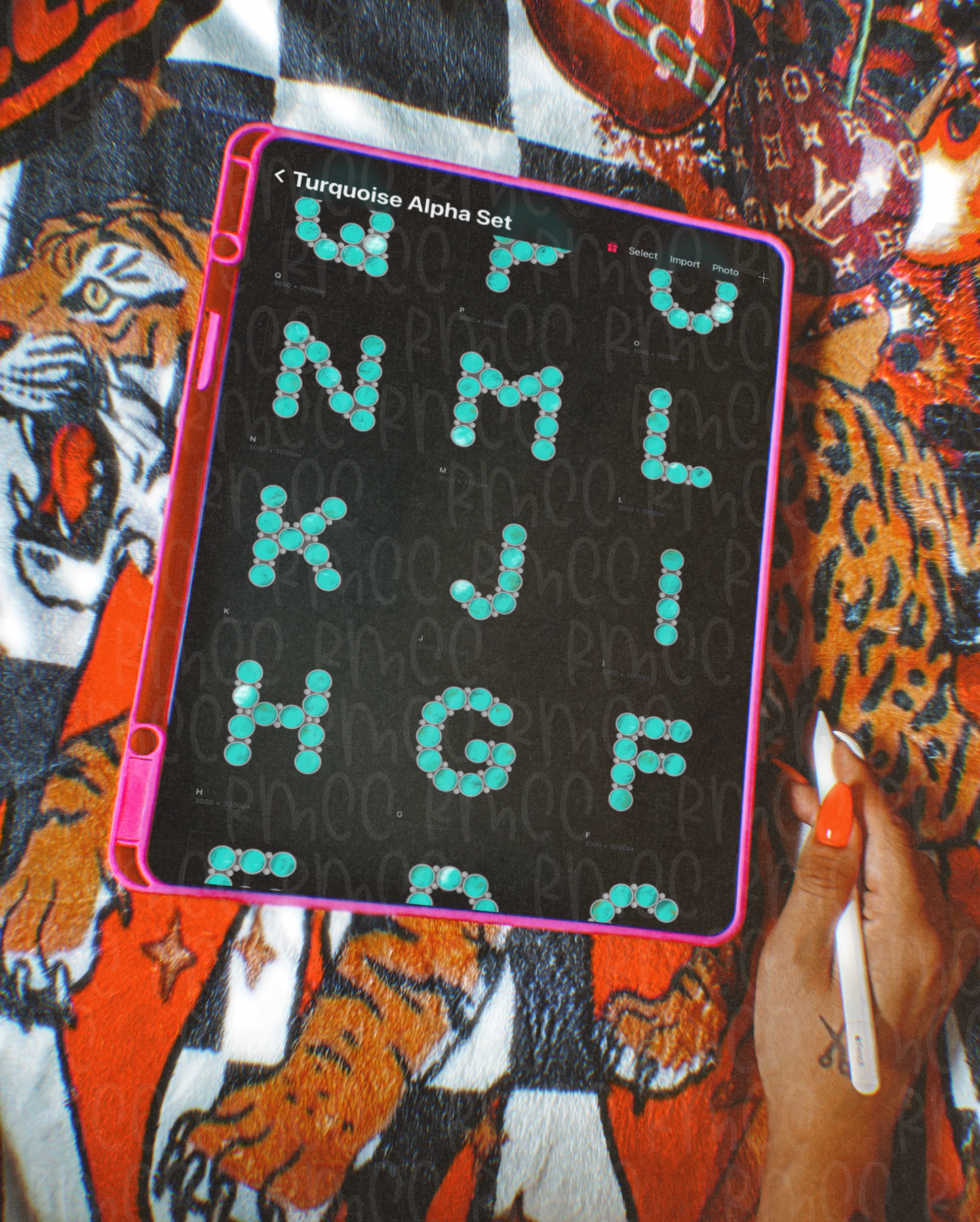 Turquoise Alpha Set | Clip Art | PNG