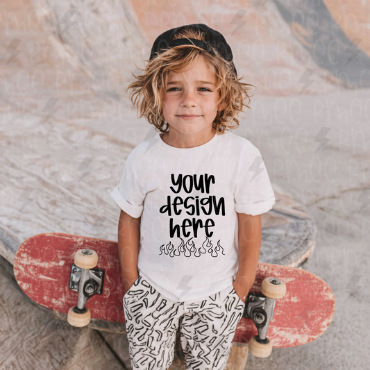 Mock Up | White T-shirt | Kids | Rad Little Dude