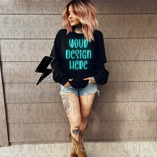 Mock Up | Black Sweatshirt