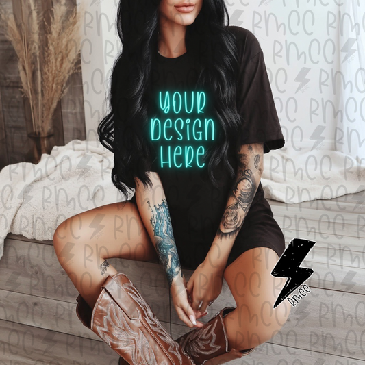 Mock Up | Black T-shirt