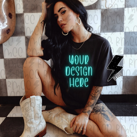 Mock Up | Black T-shirt