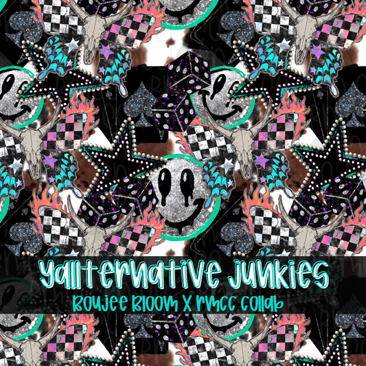 Glitter & Giddyup | Yallternative Junkies | Seamless PNG